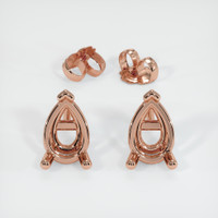 14K Rose Gold Studs Earring Setting Image