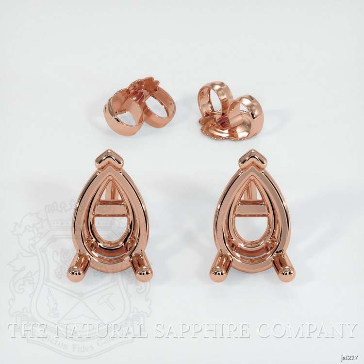 14K Rose Gold Studs Earring Setting