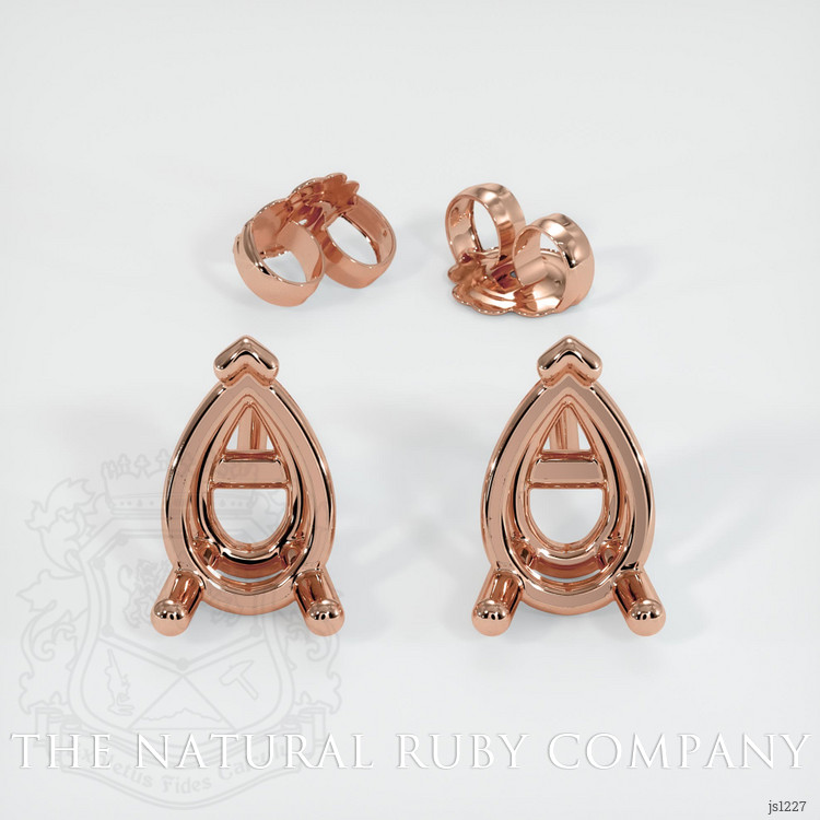 14K Rose Gold Studs Earring Setting