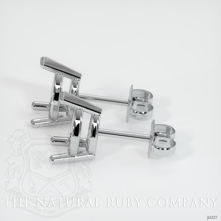 14K White Gold Studs Earring Setting