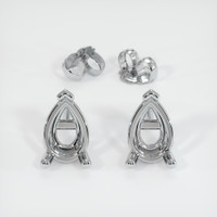 14K White Gold Studs Earring Setting Image