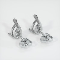 14K White Gold Studs Earring Setting Image