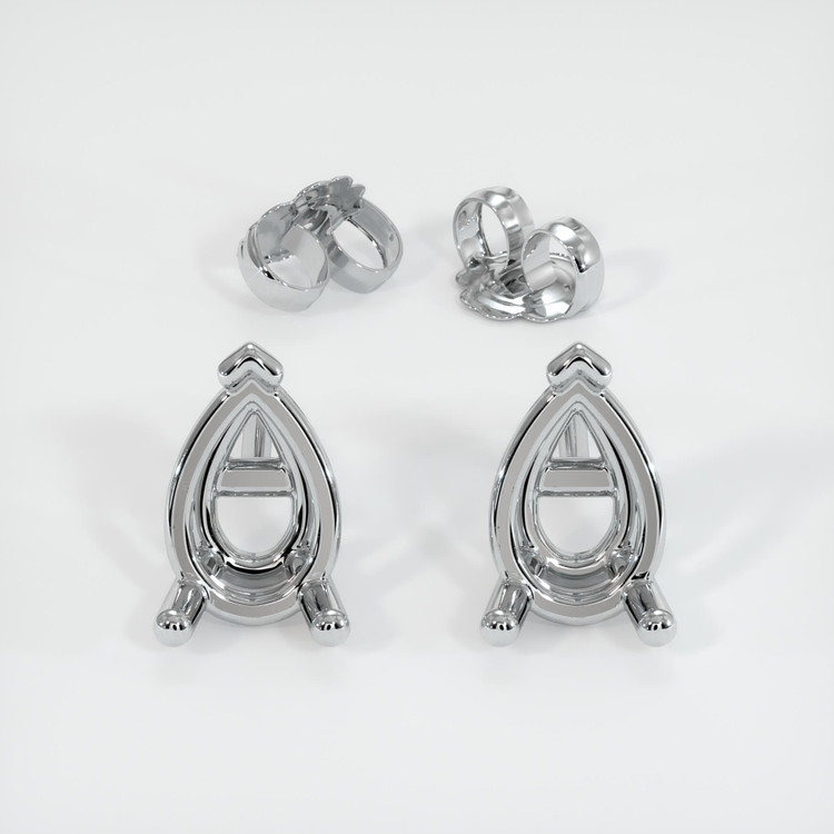 18K White Gold Studs Earring Setting