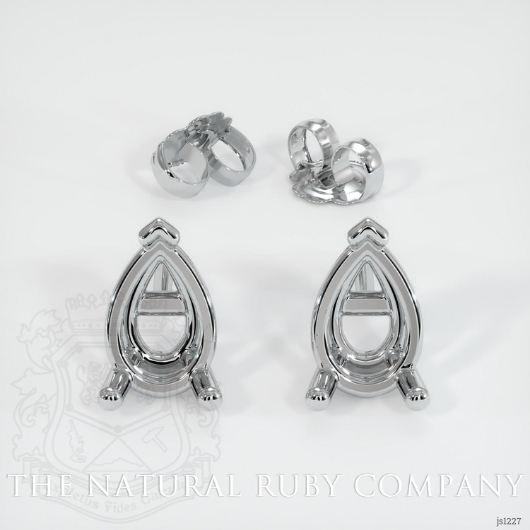 18K White Gold Studs Earring Setting