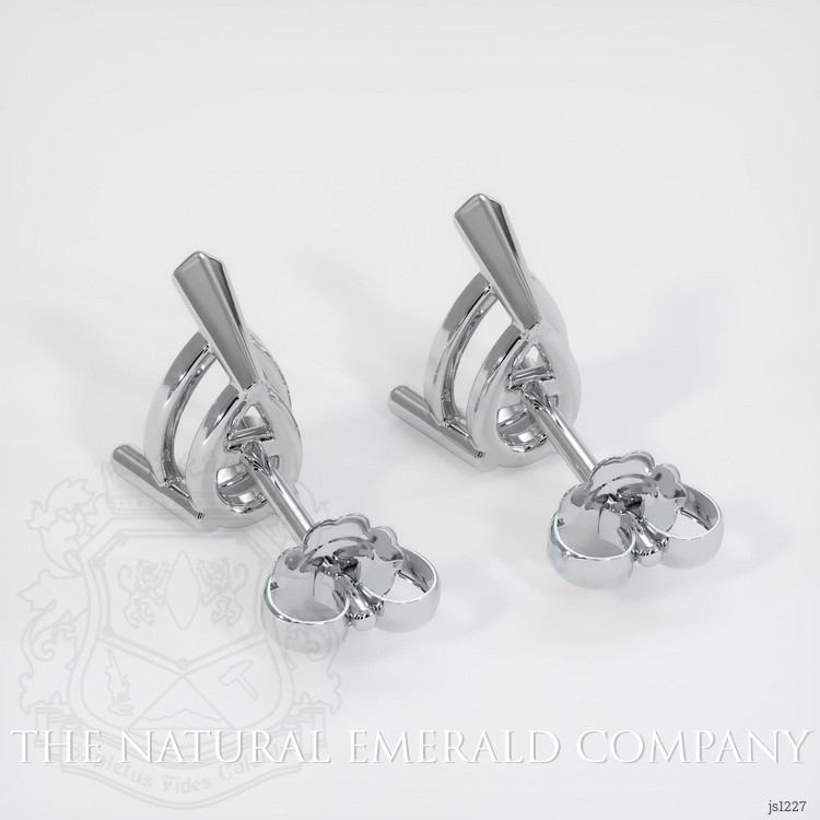 18K White Gold Studs Earring Setting