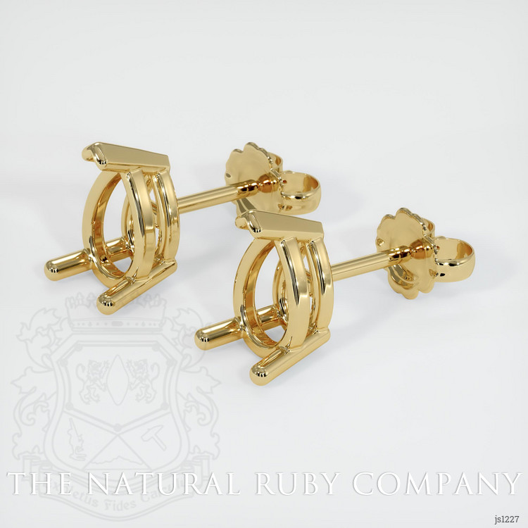 14K Yellow Gold Studs Earring Setting