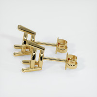 14K Yellow Gold Studs Earring Setting Image