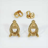 14K Yellow Gold Studs Earring Setting Image