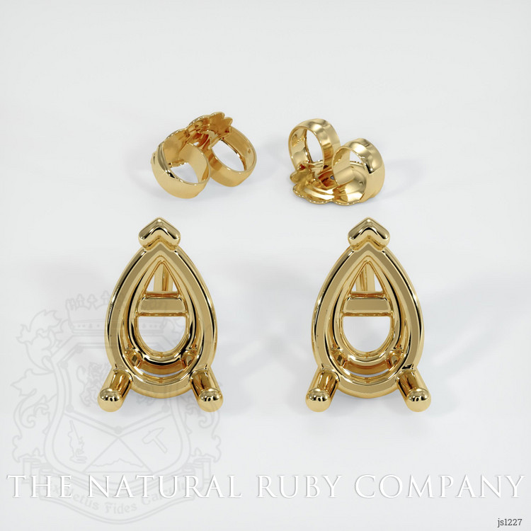 14K Yellow Gold Studs Earring Setting