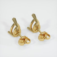 14K Yellow Gold Studs Earring Setting Image