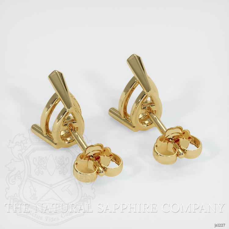 14K Yellow Gold Studs Earring Setting
