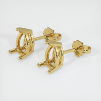 18K Yellow Gold Studs Earring Setting Video