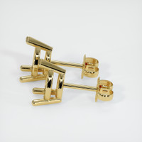 18K Yellow Gold Studs Earring Setting Image
