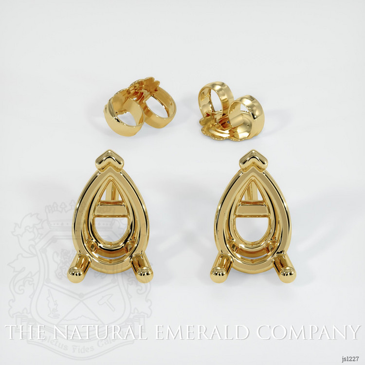 18K Yellow Gold Studs Earring Setting