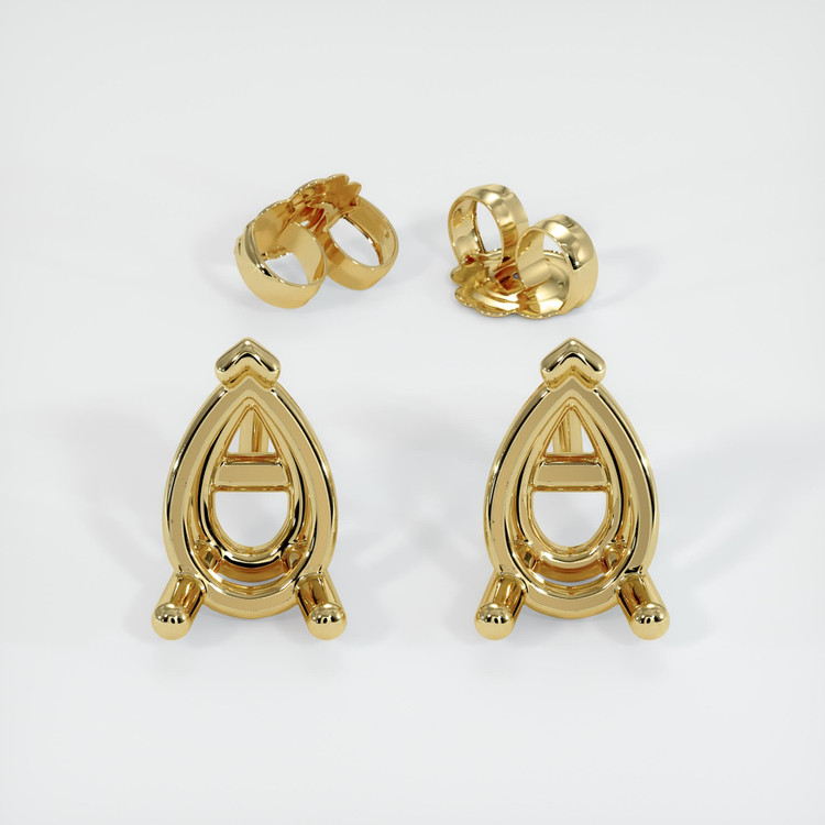 18K Yellow Gold Studs Earring Setting