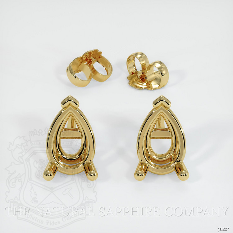 18K Yellow Gold Studs Earring Setting