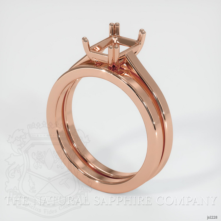 14K Rose Gold Wedding Set Ring Setting
