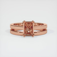 14K Rose Gold Wedding Set Ring Setting Image