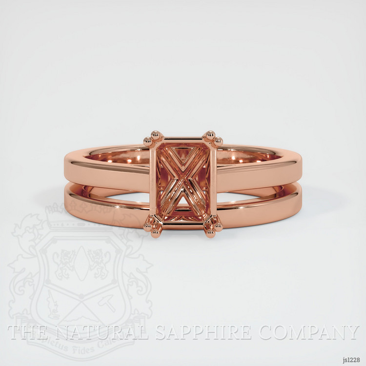 14K Rose Gold Wedding Set Ring Setting