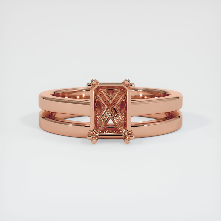 14K Rose Gold Wedding Set Ring Setting