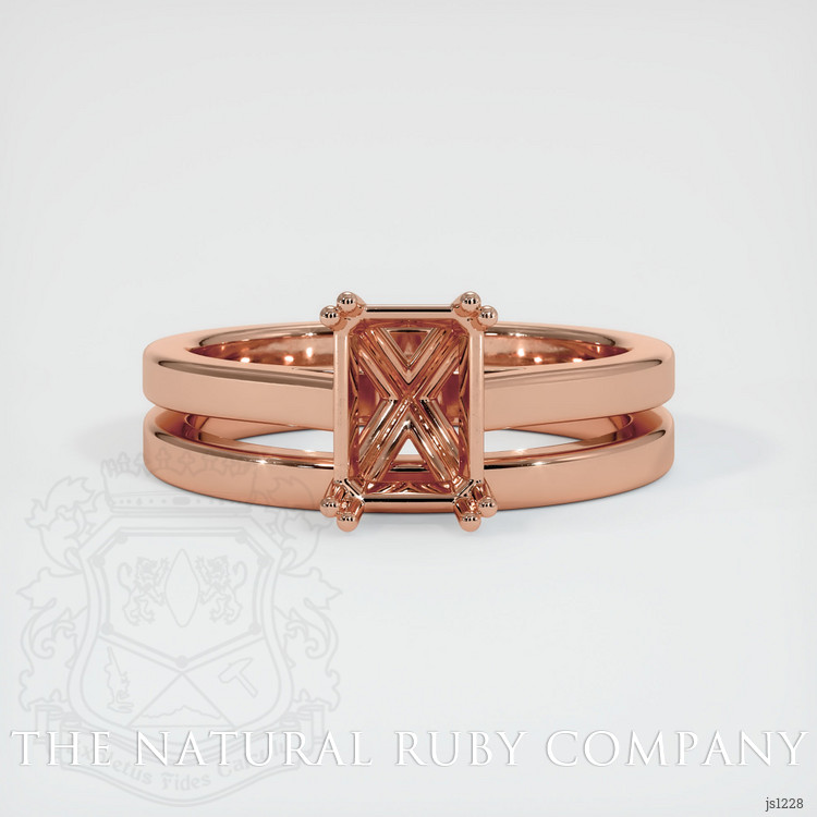 14K Rose Gold Wedding Set Ring Setting