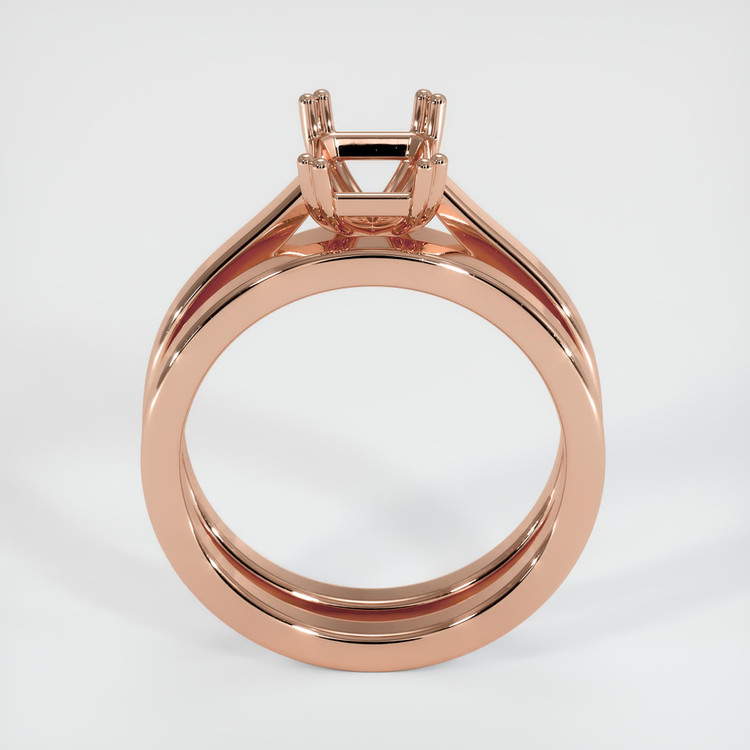 14K Rose Gold Wedding Set Ring Setting