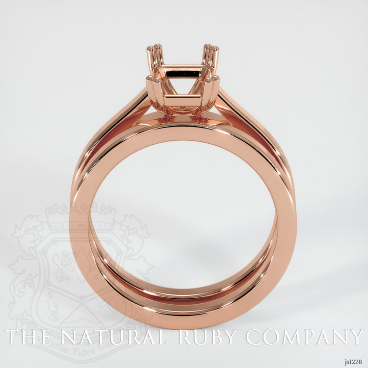 14K Rose Gold Wedding Set Ring Setting