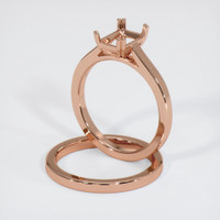 14K Rose Gold Wedding Set Ring Setting Image