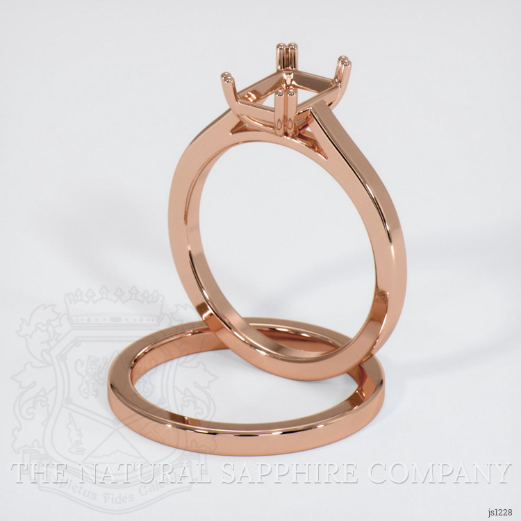 14K Rose Gold Wedding Set Ring Setting