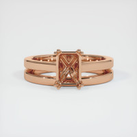 18K Rose Gold Wedding Set Ring Setting Image