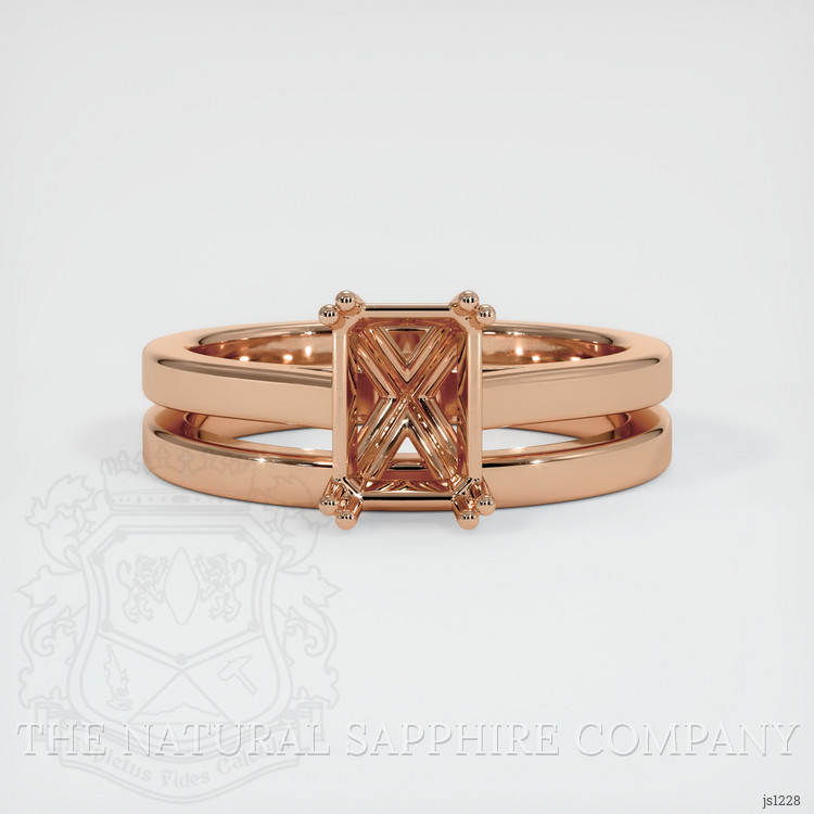 18K Rose Gold Wedding Set Ring Setting