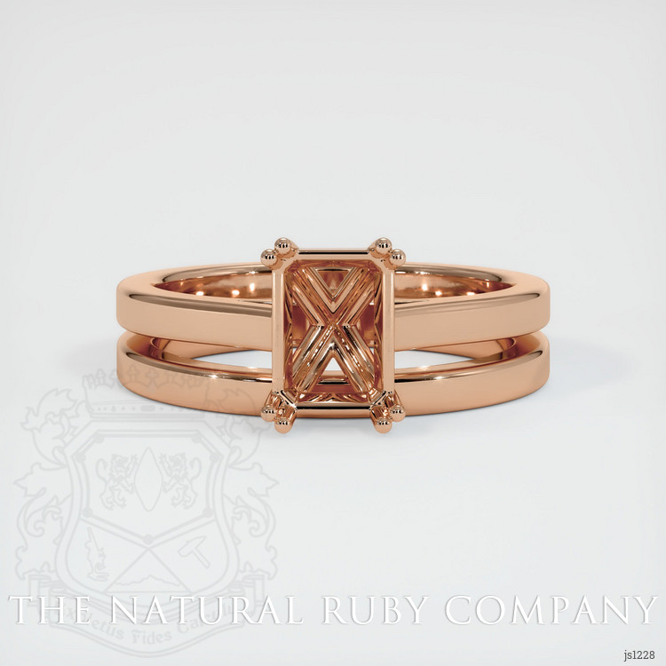 18K Rose Gold Wedding Set Ring Setting