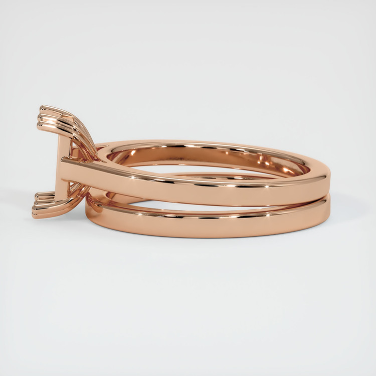 18K Rose Gold Wedding Set Ring Setting
