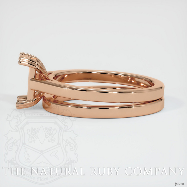 18K Rose Gold Wedding Set Ring Setting