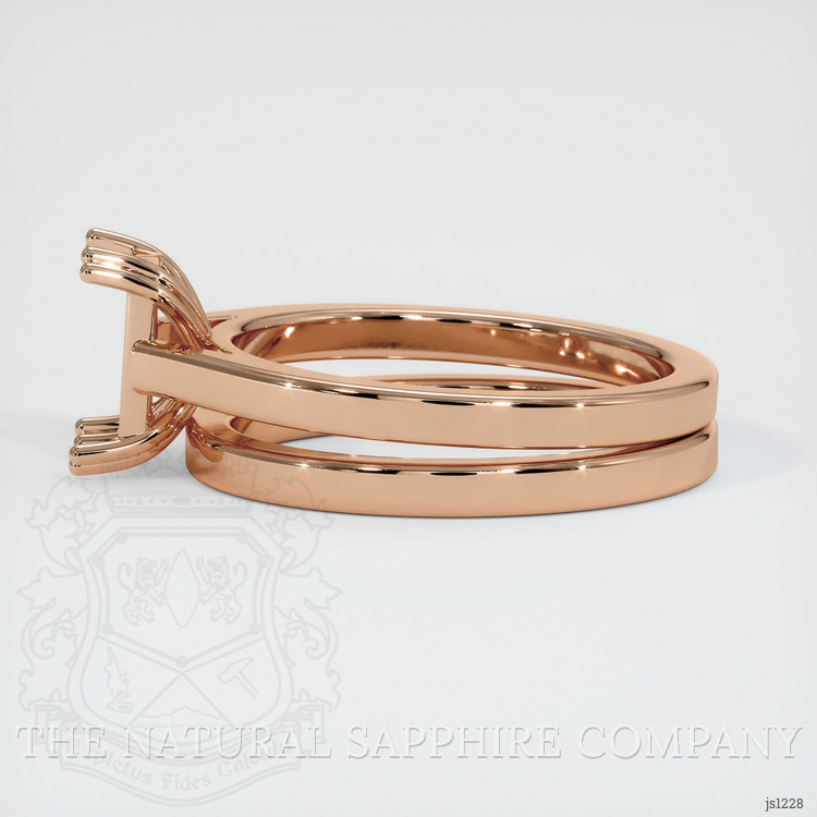 18K Rose Gold Wedding Set Ring Setting