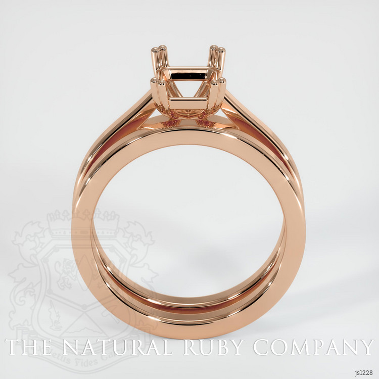 18K Rose Gold Wedding Set Ring Setting