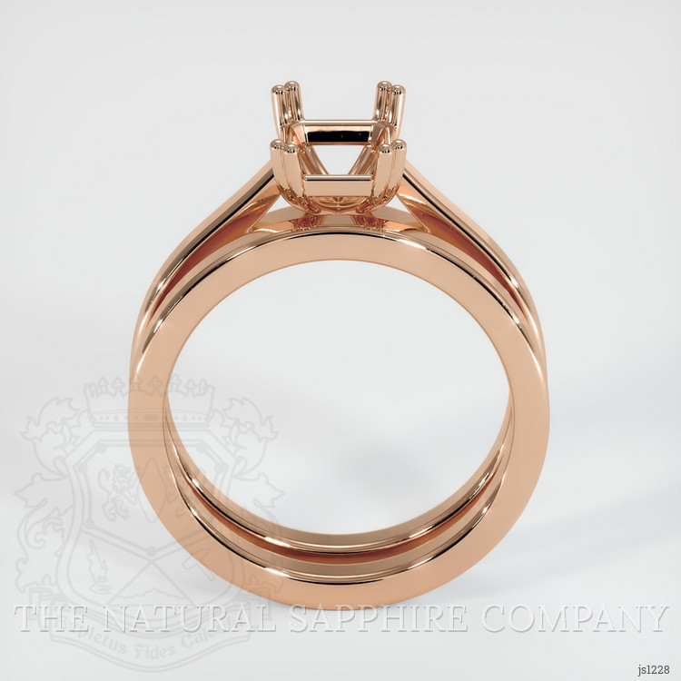 18K Rose Gold Wedding Set Ring Setting