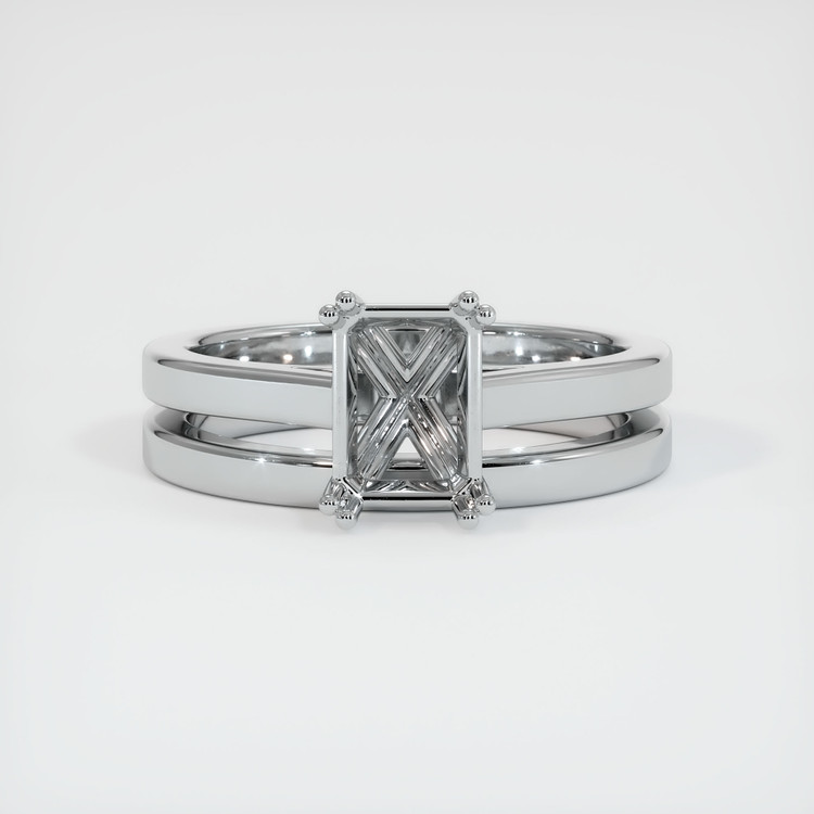 Silver Wedding Set Ring Setting