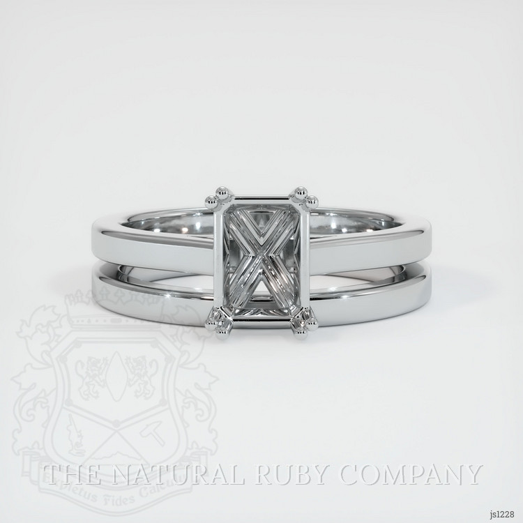 Silver Wedding Set Ring Setting