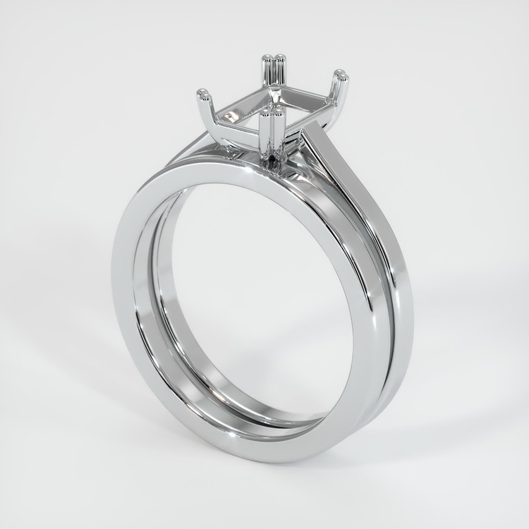 10K White Gold Wedding Set Ring Setting