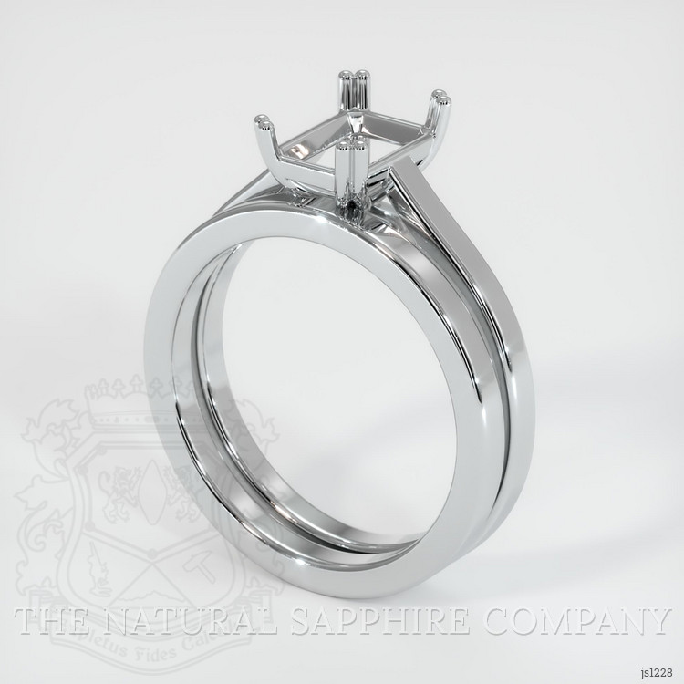 14K White Gold Wedding Set Ring Setting