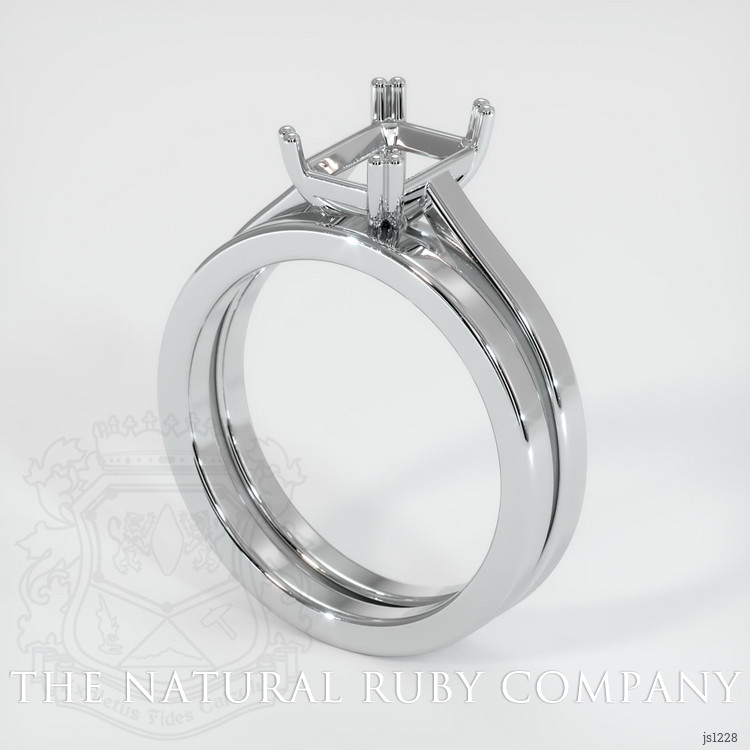 14K White Gold Wedding Set Ring Setting