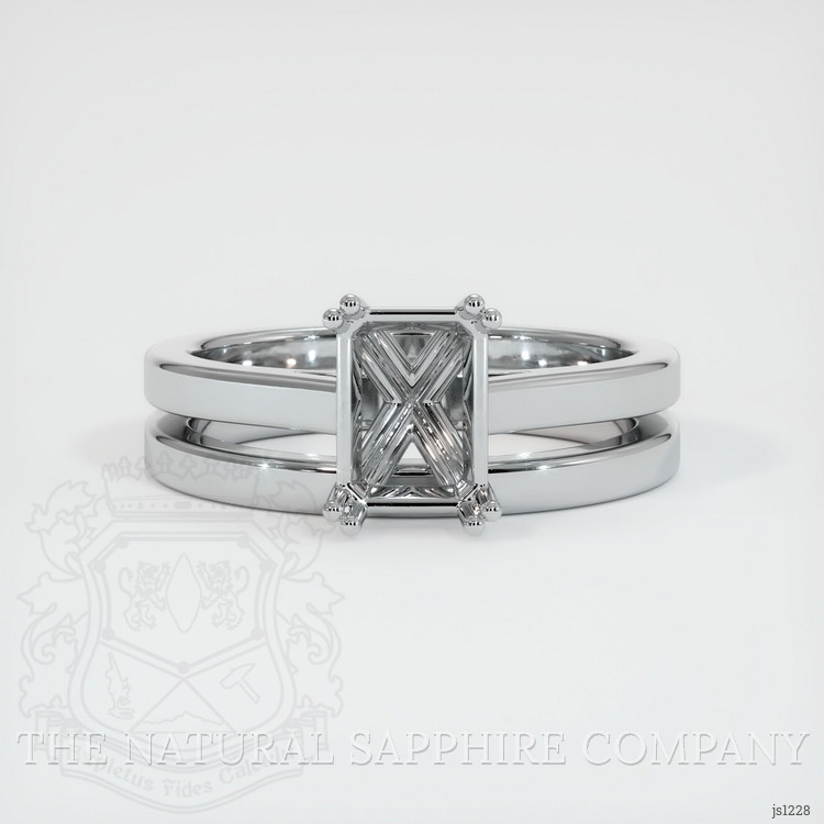 14K White Gold Wedding Set Ring Setting