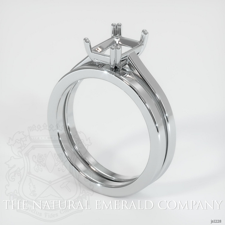 18K White Gold Wedding Set Ring Setting
