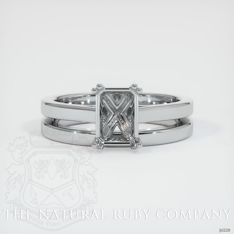 18K White Gold Wedding Set Ring Setting