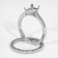18K White Gold Wedding Set Ring Setting Image