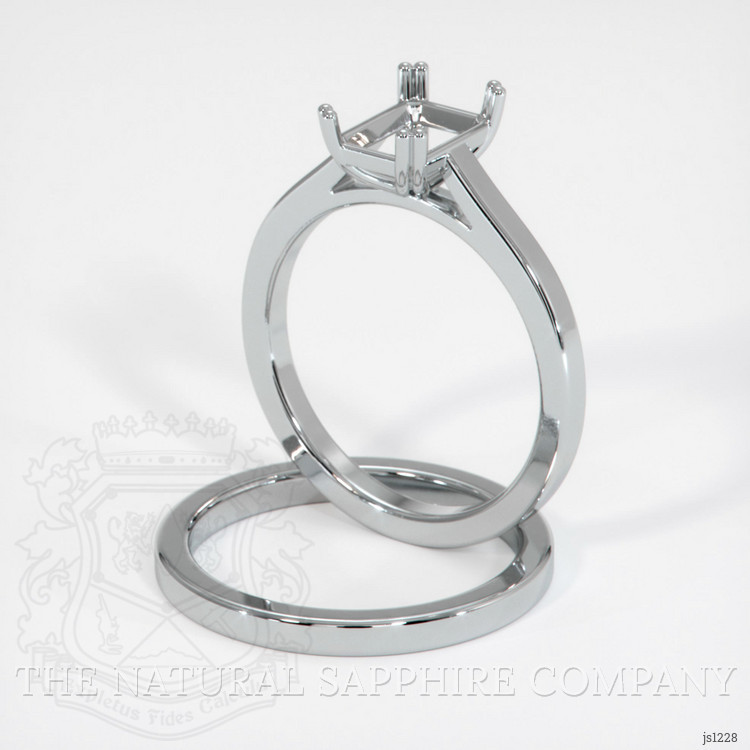 18K White Gold Wedding Set Ring Setting