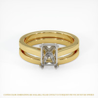 18K White & Yellow Wedding Set Ring Setting Image