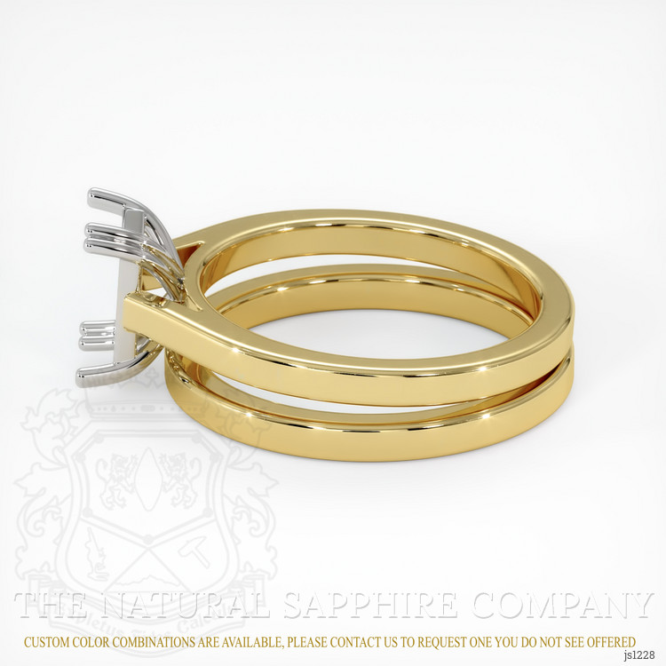 18K White & Yellow Wedding Set Ring Setting