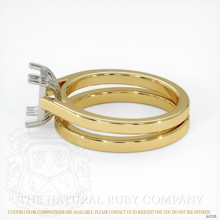 18K White & Yellow Wedding Set Ring Setting